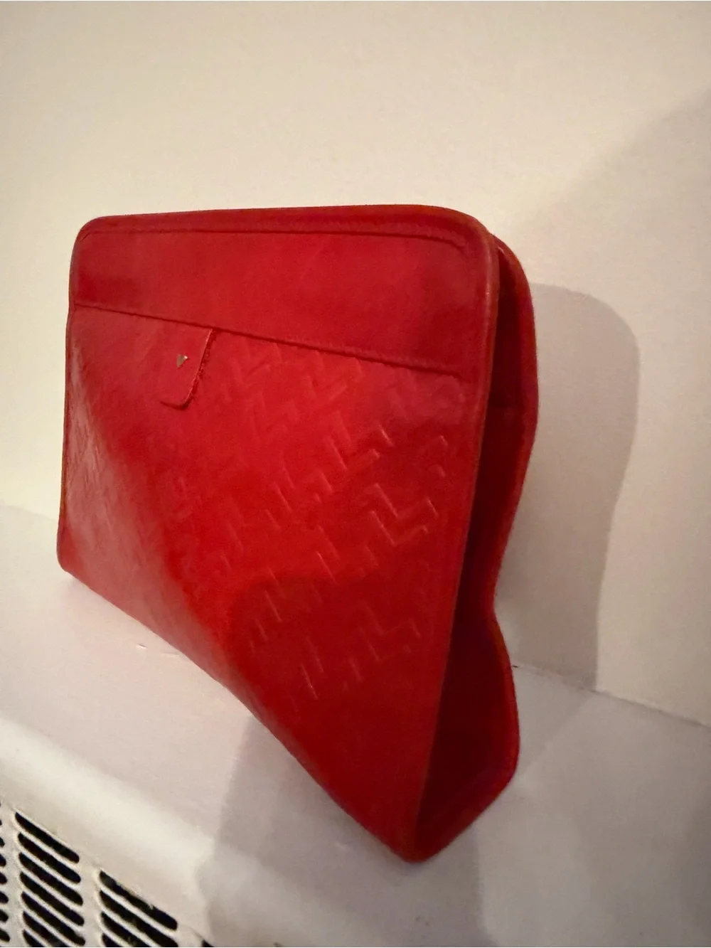 Authentic Mario Valentino Red Leather Portfolio / Document Holder
